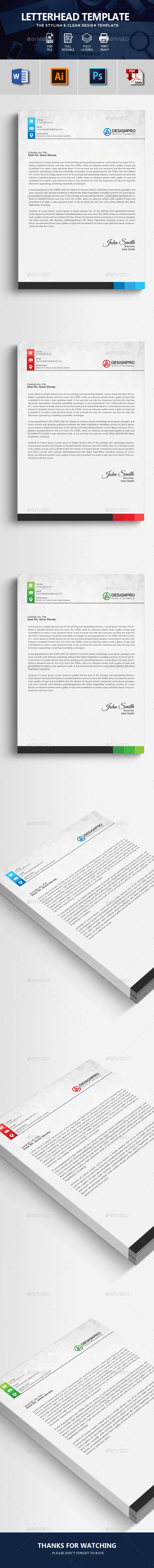 Letterhead Template - Stationery Print Templates