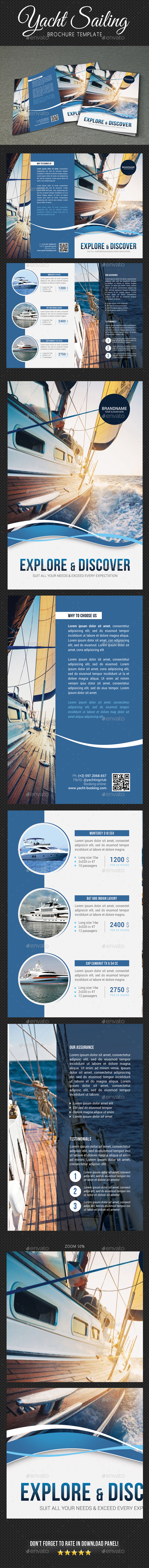 Yachting Brochure - Brochures Print Templates