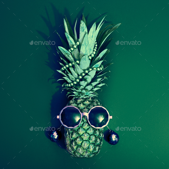 Pineapple Fashion Hipster Party Mood. Art Gallery