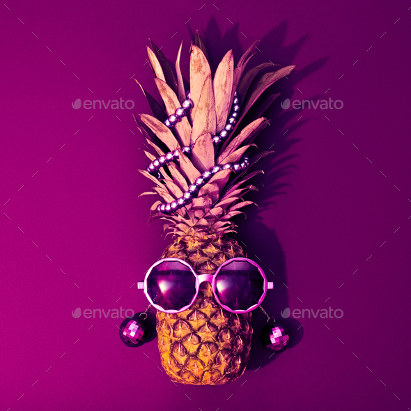 Pineapple Fashion Hipster Party Mood. Art Gallery