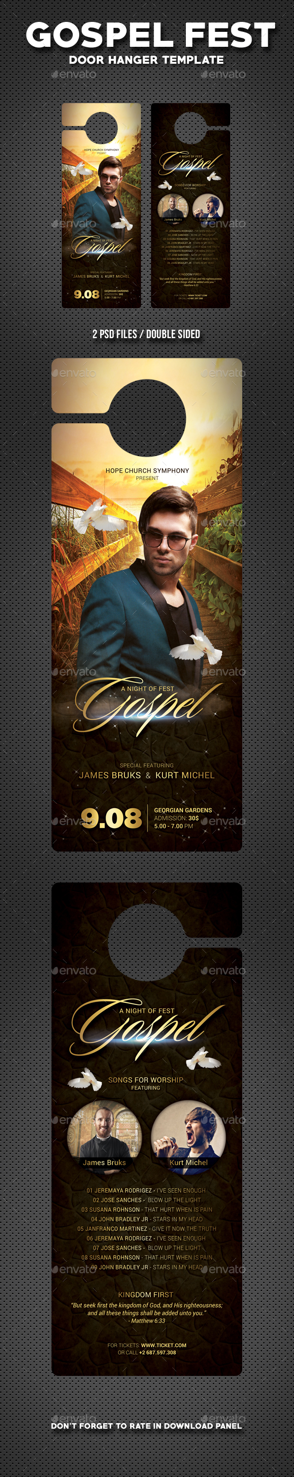 Gospel Door Hanger - Miscellaneous Print Templates