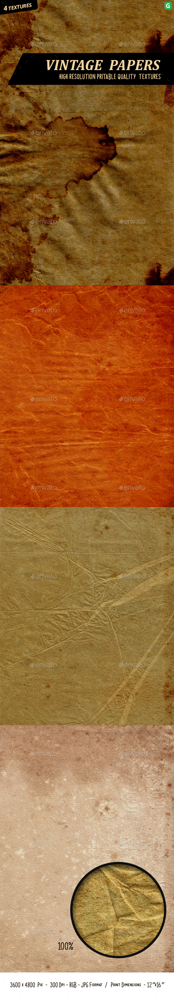 Vintage Paper Texture Pack - Paper Textures