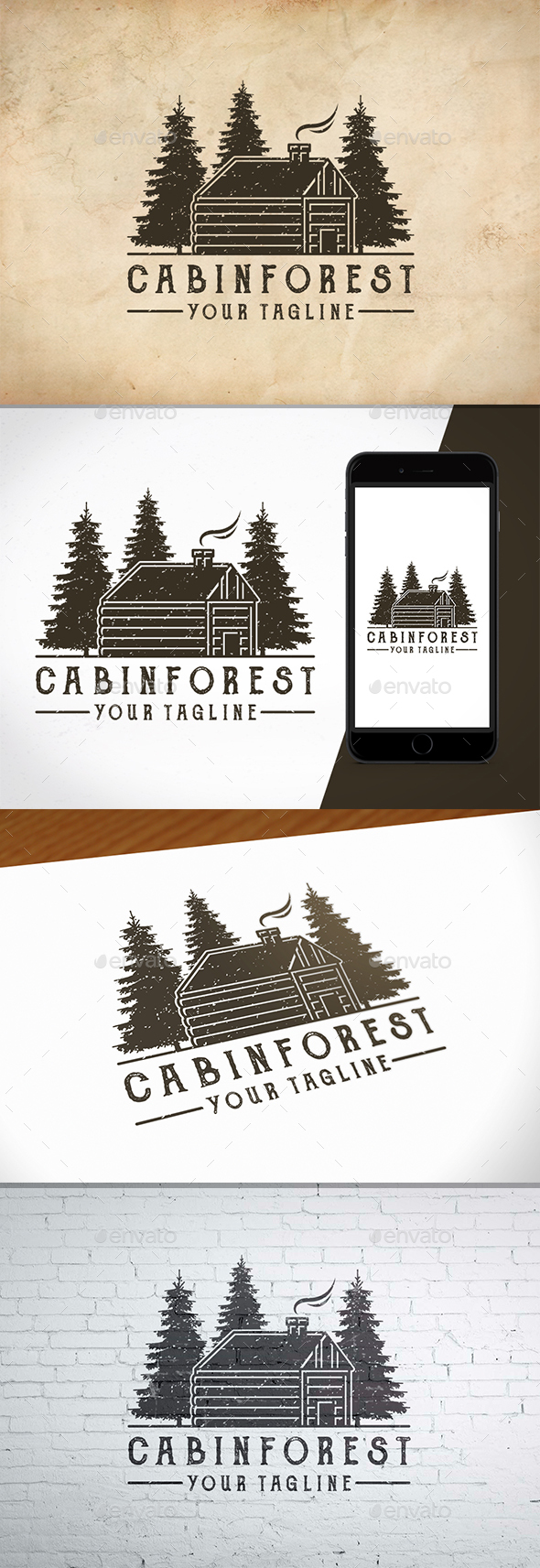 Cabin Forest Logo Template - Nature Logo Templates