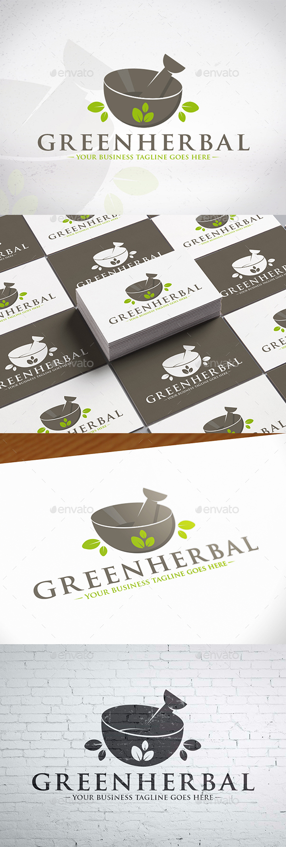 Herbal Green Business Logo - Nature Logo Templates
