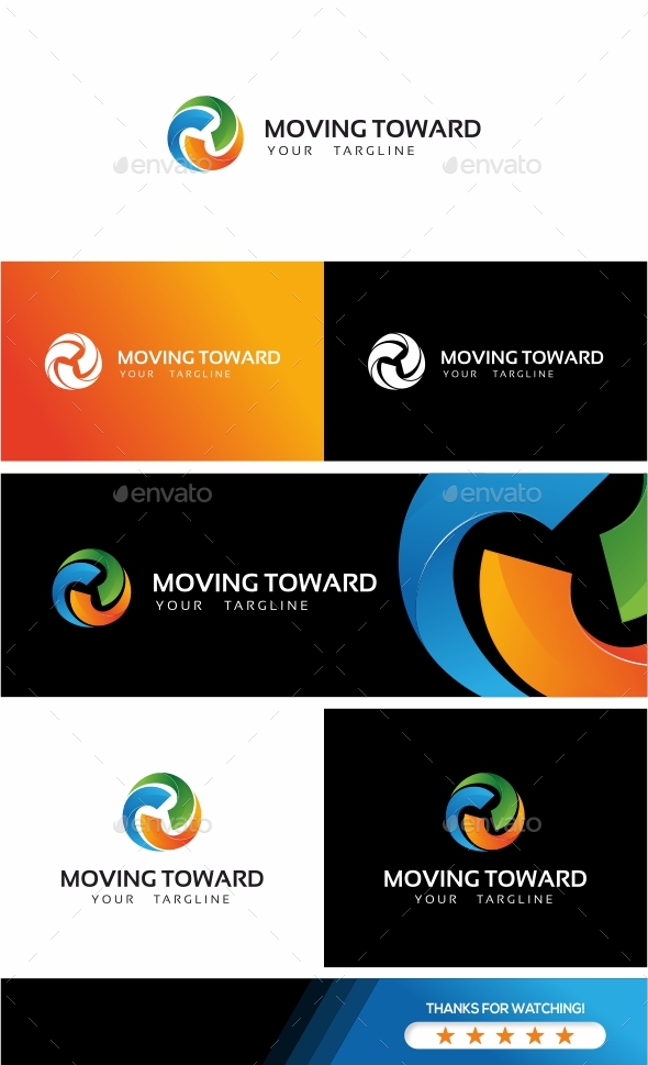 Moving Toward Logo - Abstract Logo Templates