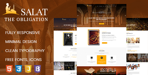 Salat – Islamic Center HTML 5 Responsive Template - Charity Nonprofit