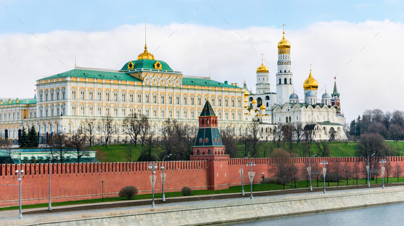 Moscow Kremlin and Novodevichy convent - Stock Photo - Images