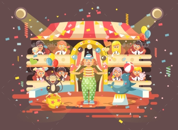 Vector Illustration Cartoon Characters Children - Industries Business