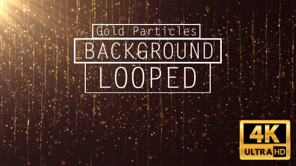 Gold Particles Motion Background