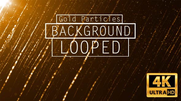 Gold Particles Motion Background