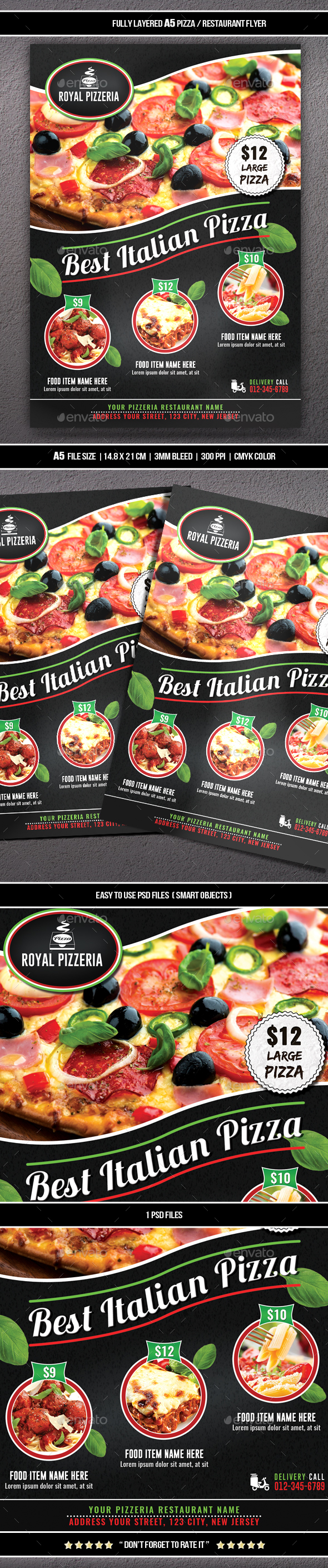 Pizza / Restaurant Flyer (A5)