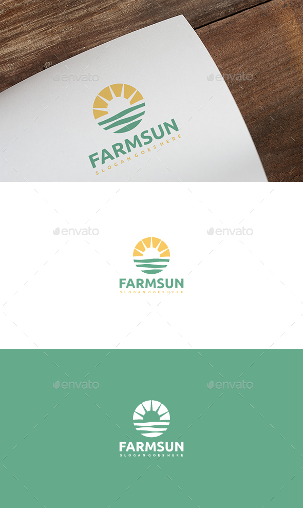 Farm Sun Logo - Nature Logo Templates