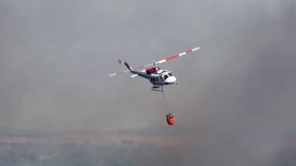 Helicopter with Water Deposit in Super, Stock Footage | VideoHive