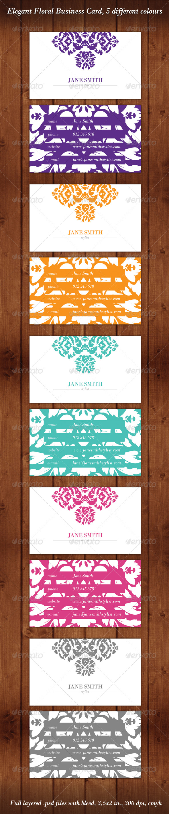 Elegant Floral Business Card - Creative Business Cards