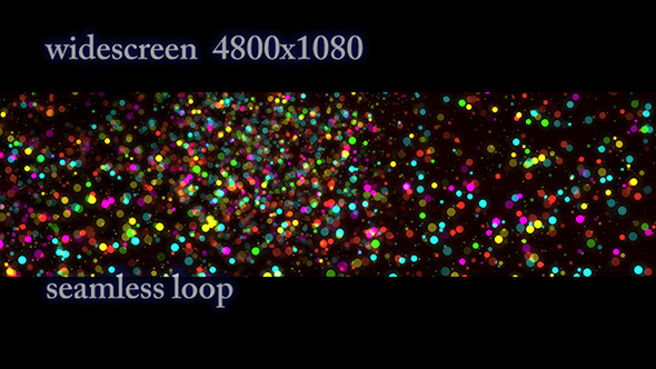 Widescreen Background with Hanging Colored Balls