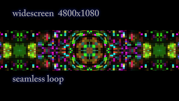 Widescreen Pattern with Color Squares
