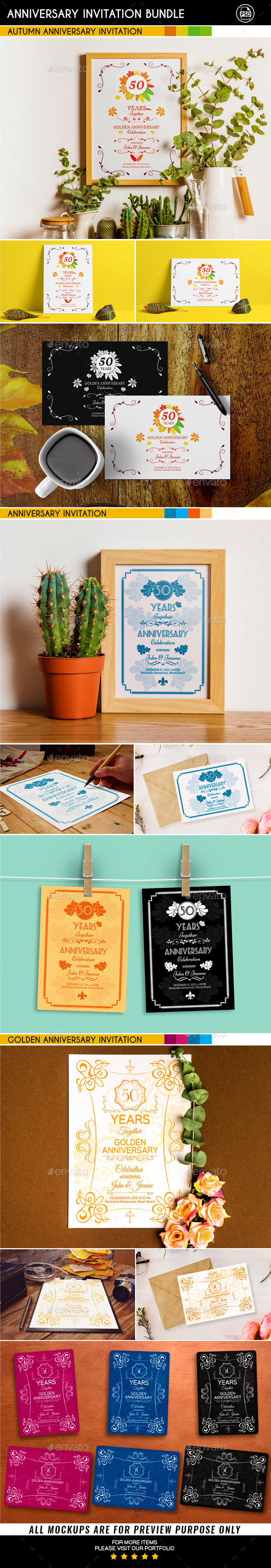Anniversary Invitation Bundle - Anniversary Greeting Cards