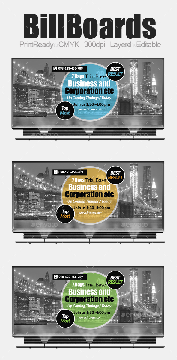 Multi Purpose Business Billboards - Signage Print Templates