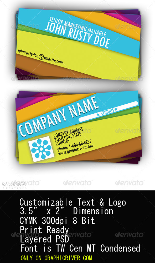 Colorful Business Card - Corporate Business Cards