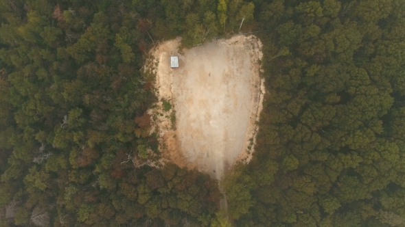 Aerial View on Playground in the Forest alt