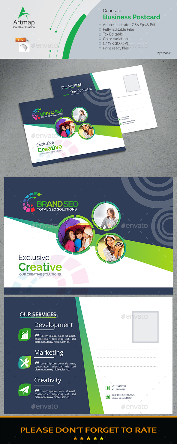 Modern PostCard by artmap | GraphicRiver