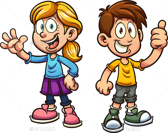 Cartoon Kids - People Characters