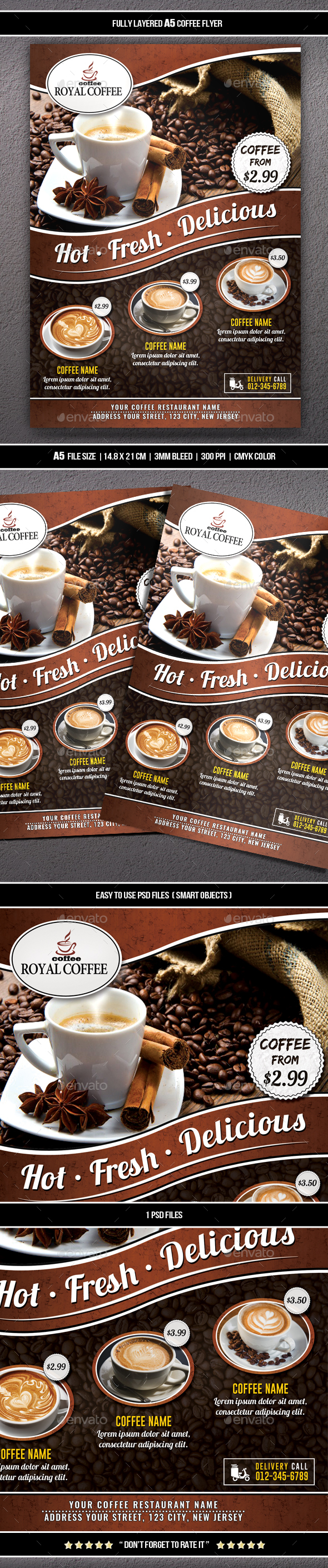 Coffee Flyer (A5) - Restaurant Flyers