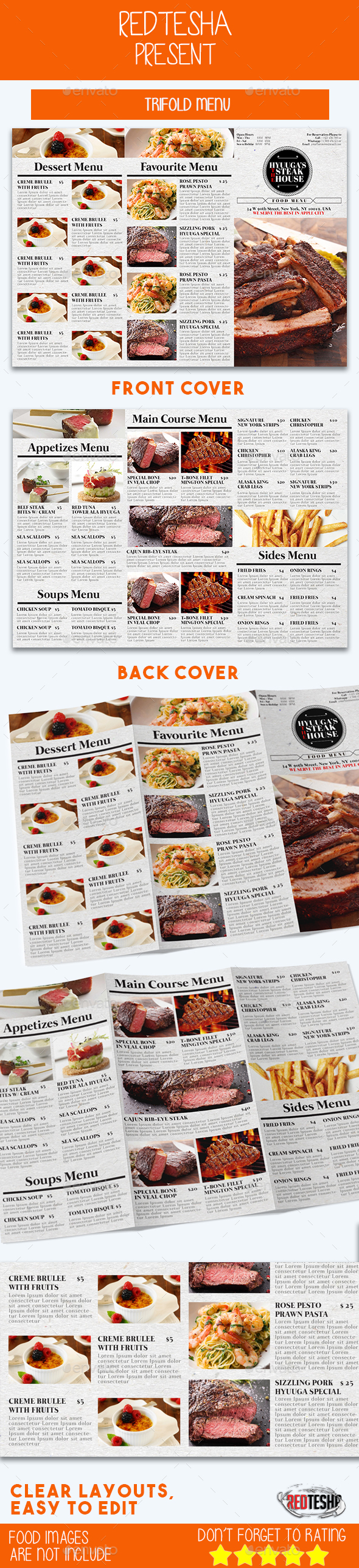 Tri-fold Menu