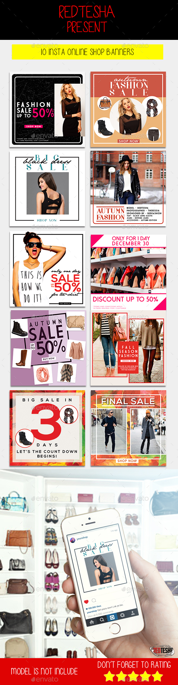 Instagram Fashion Banner #9 - Banners & Ads Web Elements