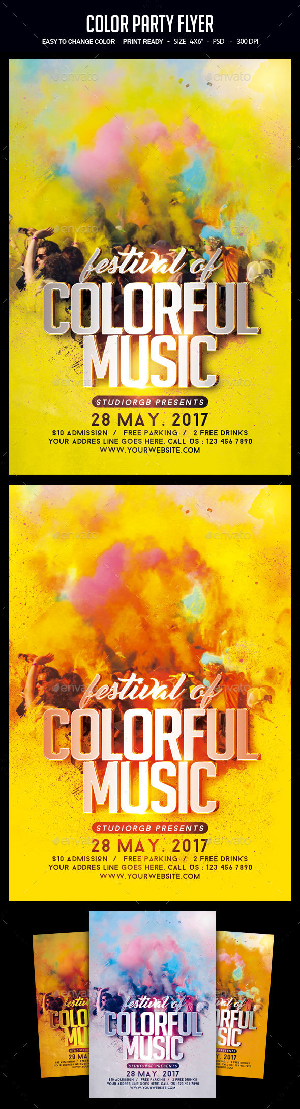 Color Party Flyer - Clubs & Parties Events
