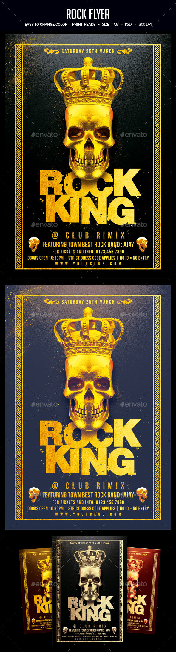 Rock Flyer - Clubs & Parties Events