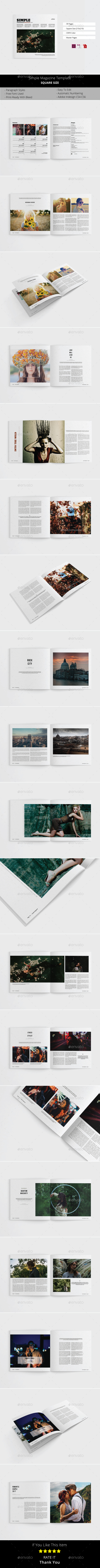 Square Magazine Template - Magazines Print Templates