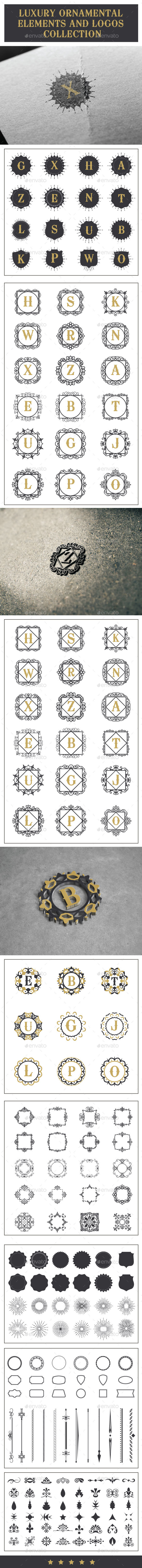 Monogram and Vintage Logos - Badges & Stickers Web Elements
