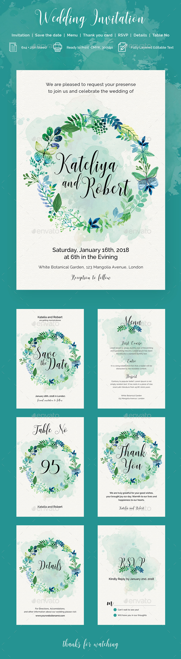 Wedding Invitation - Print Templates