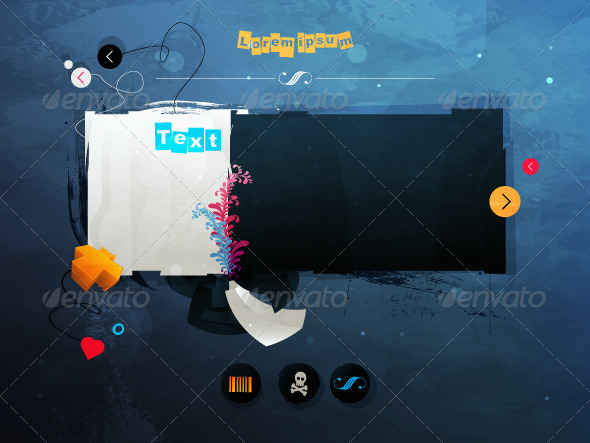 Page design for your text - Web Elements Vectors