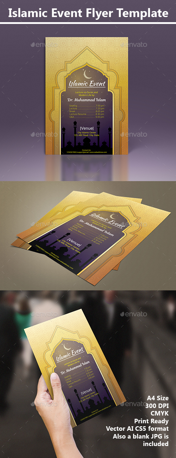 Islamic Event Golden Flyer - Miscellaneous Events