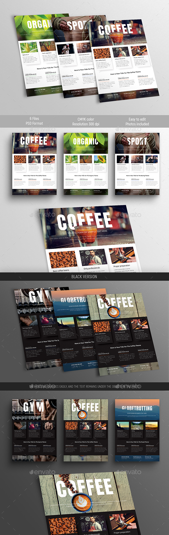 Design of universal flyer templates - Flyers Print Templates
