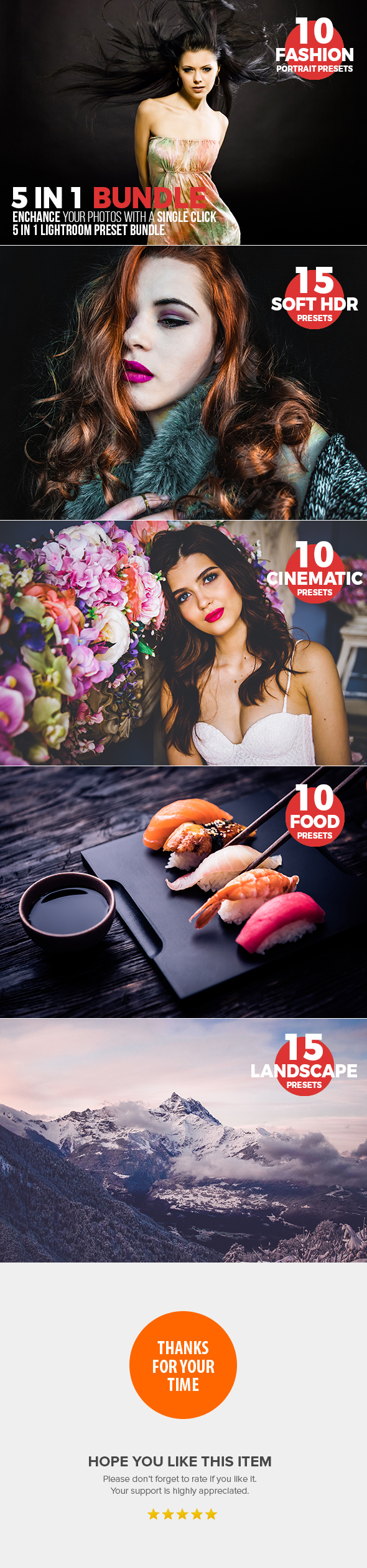 5 In 1 Lightroom Presets Bundle - Lightroom Presets Add-ons