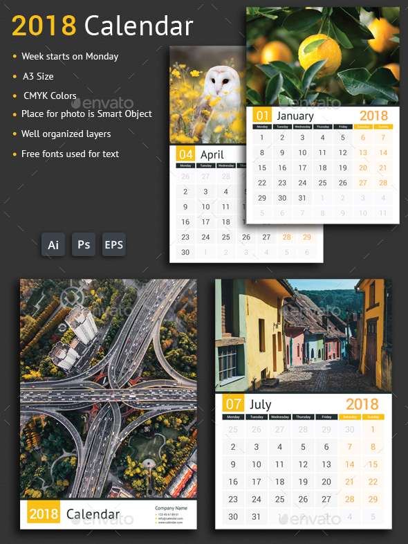 2018 Calendar - Calendars Stationery