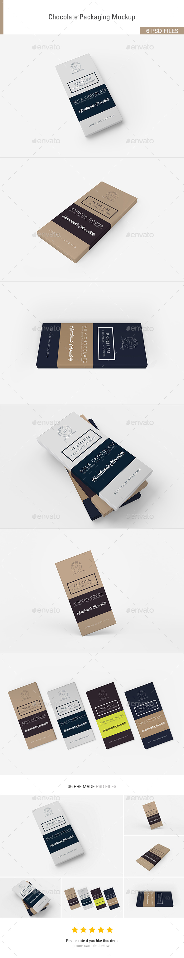 Chocolate Packaging Mockups - Product Mock-Ups Graphics