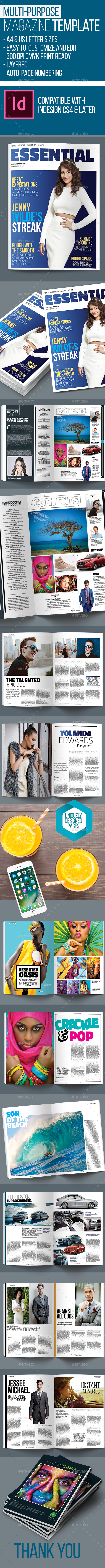 Magazine Template - Magazines Print Templates