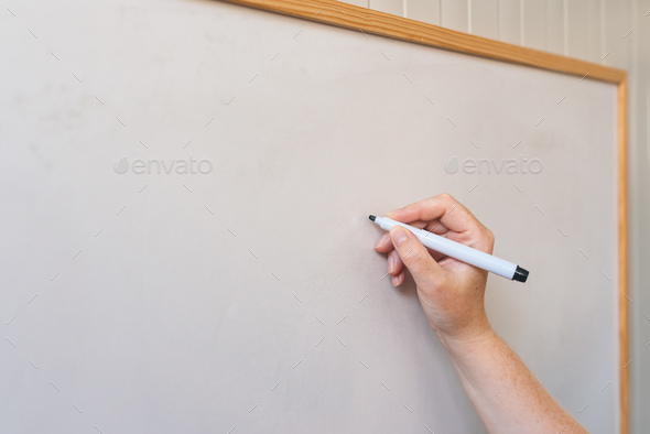 writing on whiteboard