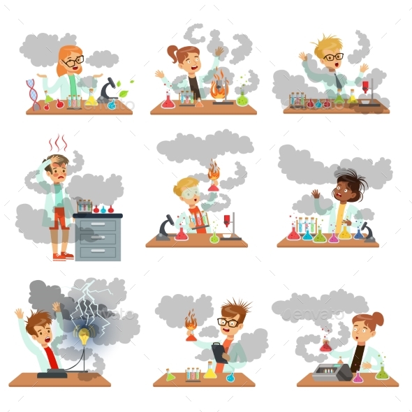 Kid Chemists Characters - Miscellaneous Conceptual