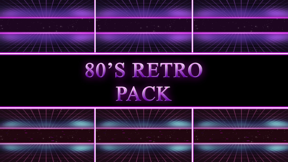 80s Retro Background Pack by PoR888 | VideoHive