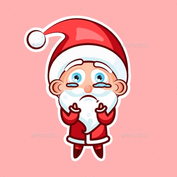 Sticker Emoji Emoticon, Emotion Beg, Ask, Pray - Christmas Seasons/Holidays