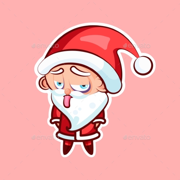 Sticker Emoji Emoticon Emotion Show Tongue - Christmas Seasons/Holidays