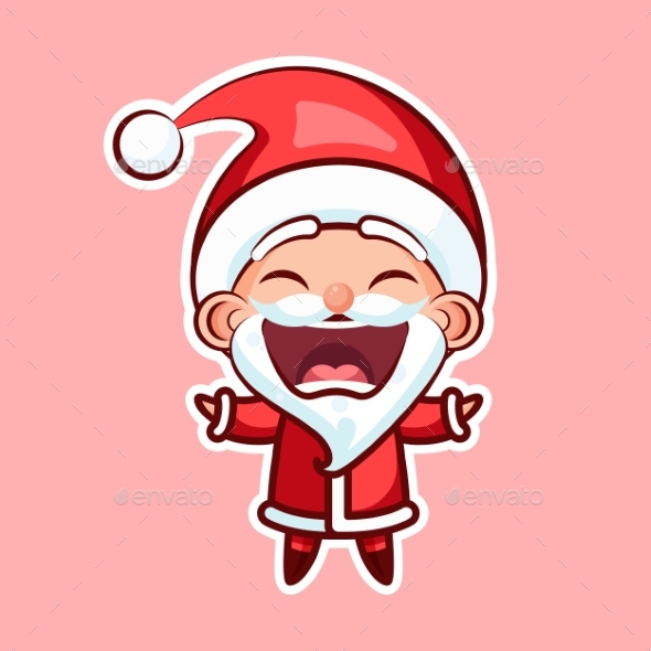 Sticker Emoji Emoticon, Emotion Joy, Shouting - Christmas Seasons/Holidays