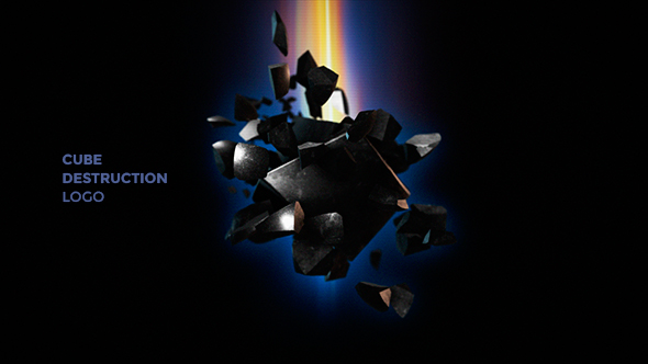 Cube Destruction Logo - VideoHive 20628121