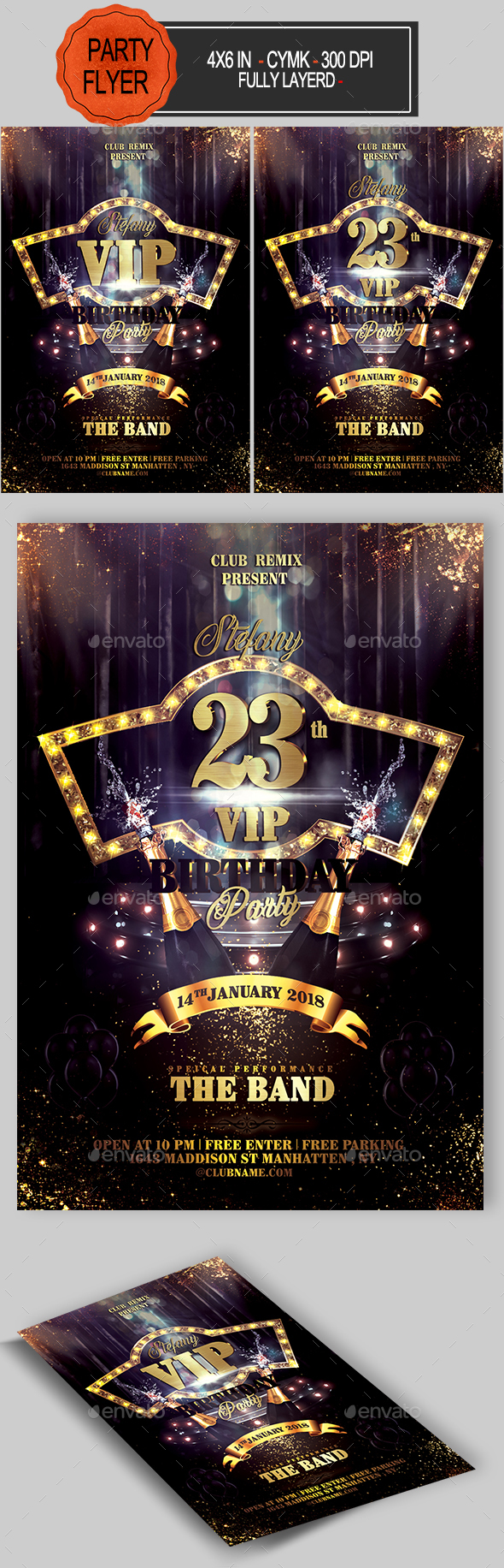 VIP Birthday Flyer - Clubs & Parties Events