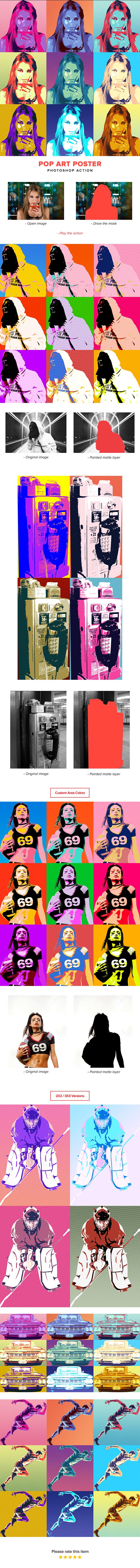 Pop Art Poster Action - Photo Effects Actions